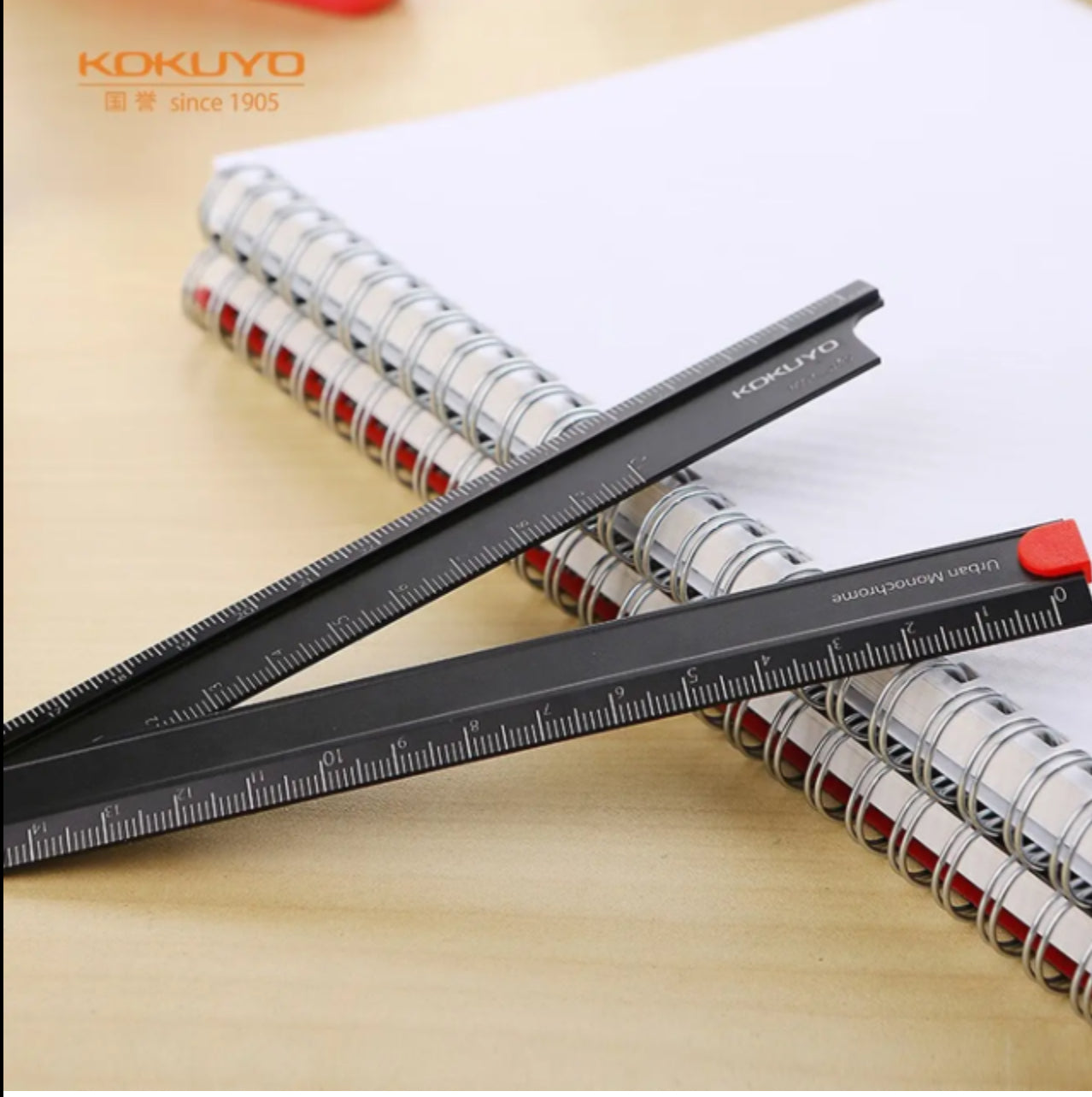 Kokuyo Urban Monochrome Alumite Foldable Ruler