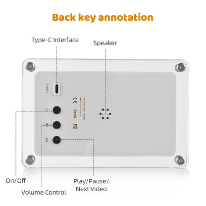 10.1 Inch WiFi Acrylic Digital Photo Frame Digital Picture Frame Photo/ Music/ Video Player Auto Rotation Built in 16GB Memory