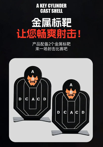 1-3pcs 2.0 Upgraded Lifecard Alloy Folding Gun Toy Soft Bullet Blaster Shooting Model Pistol For Adults Kids Christmas Gifts