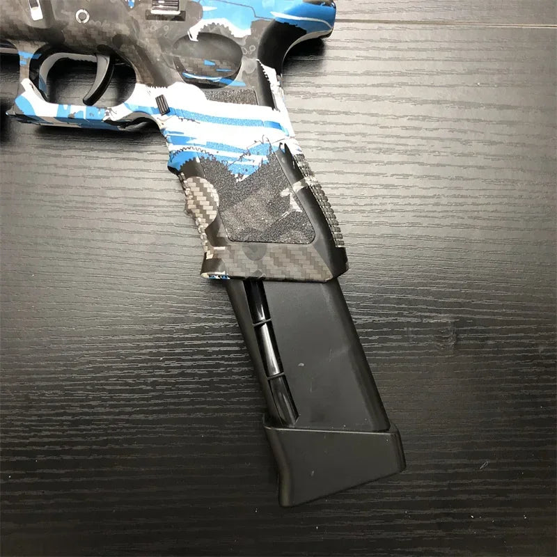 BlitzBurst Gel Blaster – Electric Rapid-Fire Gel Ball Toy with 3 Mags (Orange Tip) including a pack of 5000 gel balls