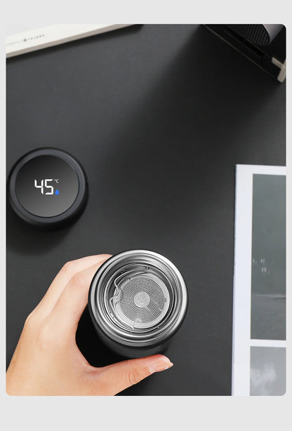 Smart Digital Water Bottle Keeps Cold And Heat Thermal Bottle Stainless Steel Thermos For Baby Children Kids Terms