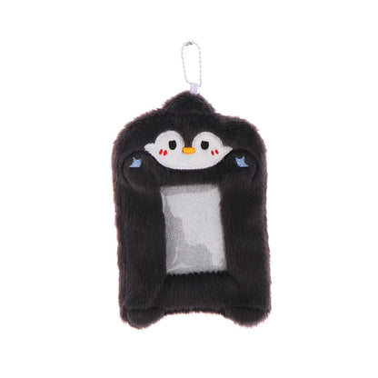 Cartoon Plush Photocard Holder Photo Card Protective Cover For Students Idol Photo Display Hanging Picture Sleeves