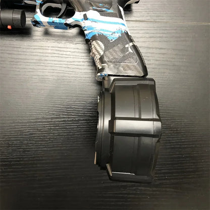 BlitzBurst Gel Blaster – Electric Rapid-Fire Gel Ball Toy with 3 Mags (Orange Tip) including a pack of 5000 gel balls