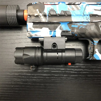 BlitzBurst Gel Blaster – Electric Rapid-Fire Gel Ball Toy with 3 Mags (Orange Tip) including a pack of 5000 gel balls