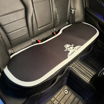 Universal Car Seat Cushion Backrest Ices Silk Material Comfortable Breathable Protector Mat Cartoon Panda Style Four Season Pad