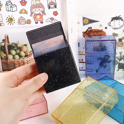 Card Stock Blingbling Card Holder Photo Cards Album Photo Storage Box Idol Postcards Storage Box Photocard Holder