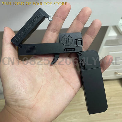 1-3pcs 2.0 Upgraded Lifecard Alloy Folding Gun Toy Soft Bullet Blaster Shooting Model Pistol For Adults Kids Christmas Gifts