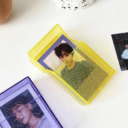 Card Stock Blingbling Card Holder Photo Cards Album Photo Storage Box Idol Postcards Storage Box Photocard Holder