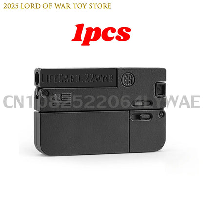 1-3pcs 2.0 Upgraded Lifecard Alloy Folding Gun Toy Soft Bullet Blaster Shooting Model Pistol For Adults Kids Christmas Gifts