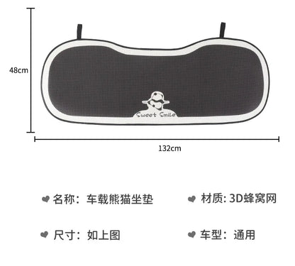 Universal Car Seat Cushion Backrest Ices Silk Material Comfortable Breathable Protector Mat Cartoon Panda Style Four Season Pad