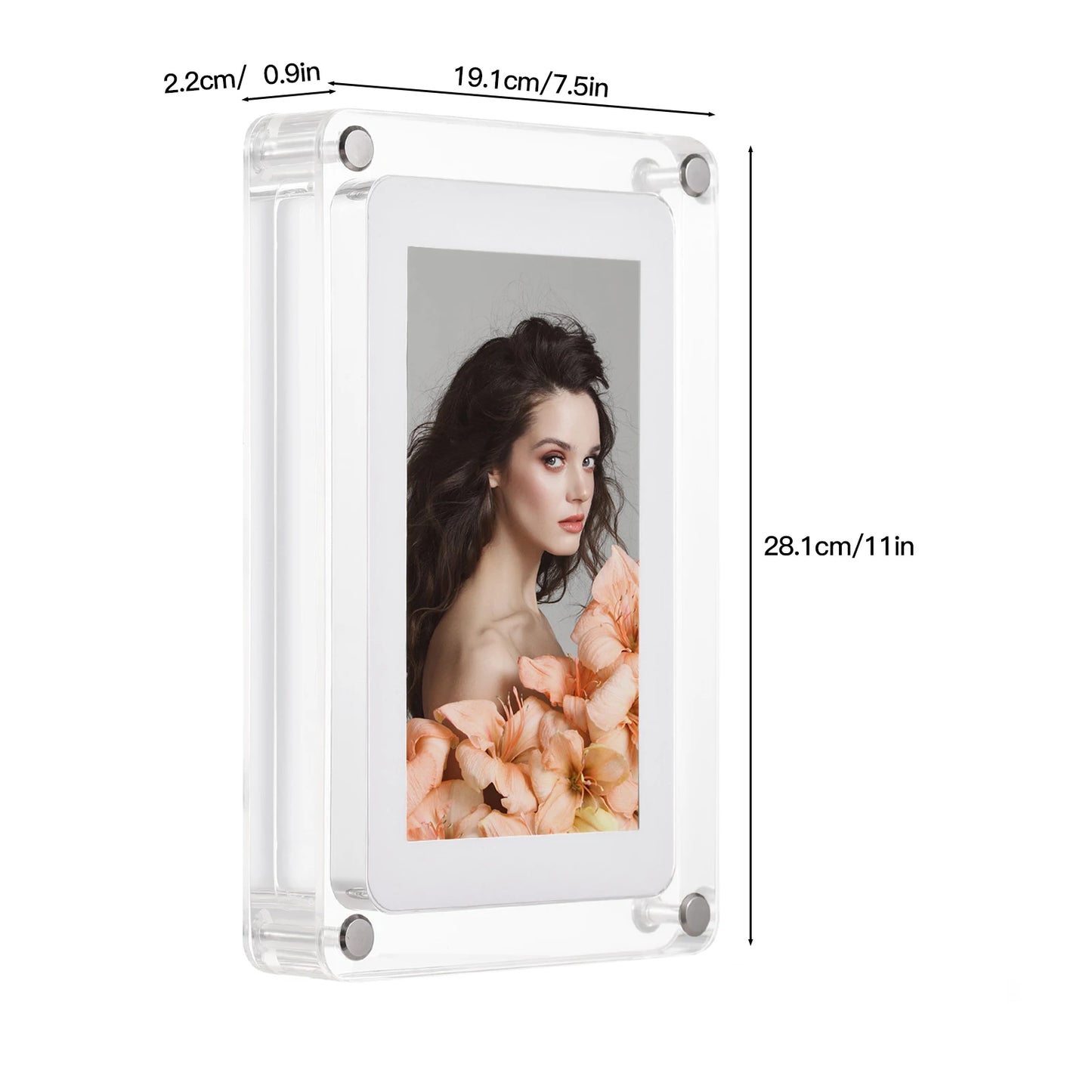 10.1 Inch WiFi Acrylic Digital Photo Frame Digital Picture Frame Photo/ Music/ Video Player Auto Rotation Built in 16GB Memory
