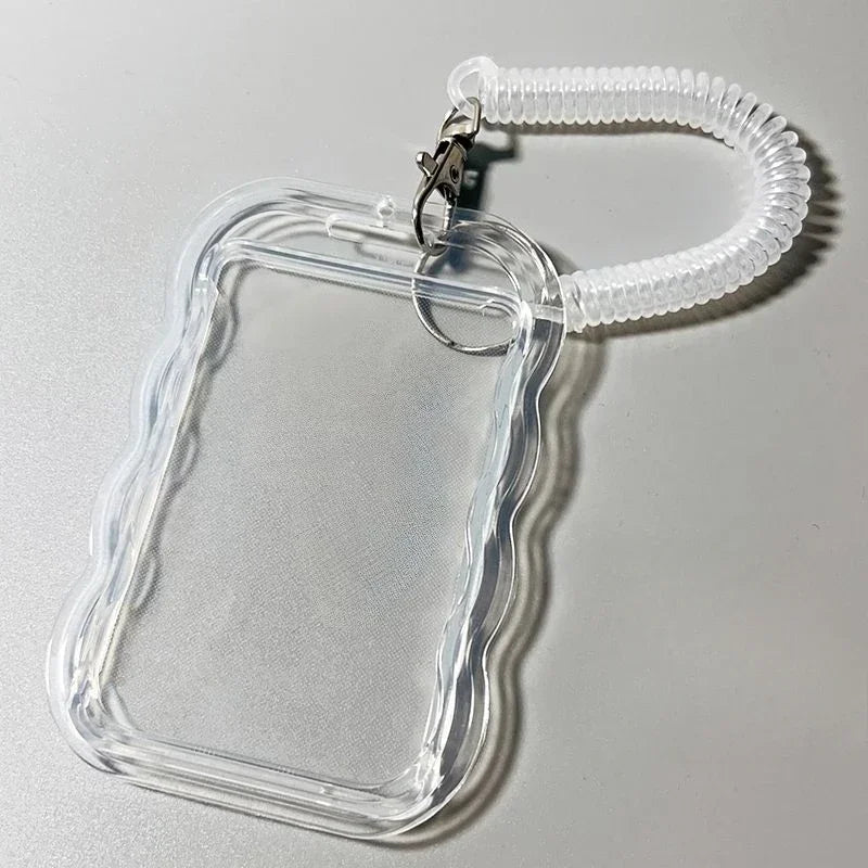 Photocard Holder Key Chain INS Ins Idol Photo Card Holder Decorative Student ID Badge Holder Girls Card Sleeves