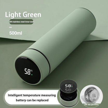 Smart Digital Water Bottle Keeps Cold And Heat Thermal Bottle Stainless Steel Thermos For Baby Children Kids Terms