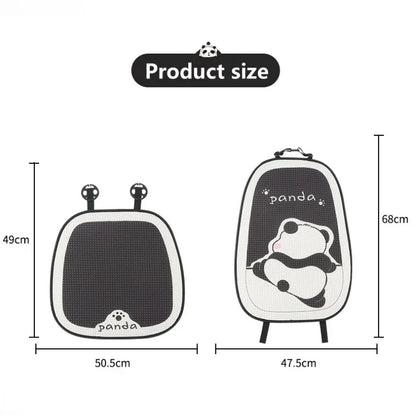 Universal Car Seat Cushion Backrest Ices Silk Material Comfortable Breathable Protector Mat Cartoon Panda Style Four Season Pad