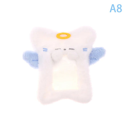 Cartoon Plush Photocard Holder Photo Card Protective Cover For Students Idol Photo Display Hanging Picture Sleeves