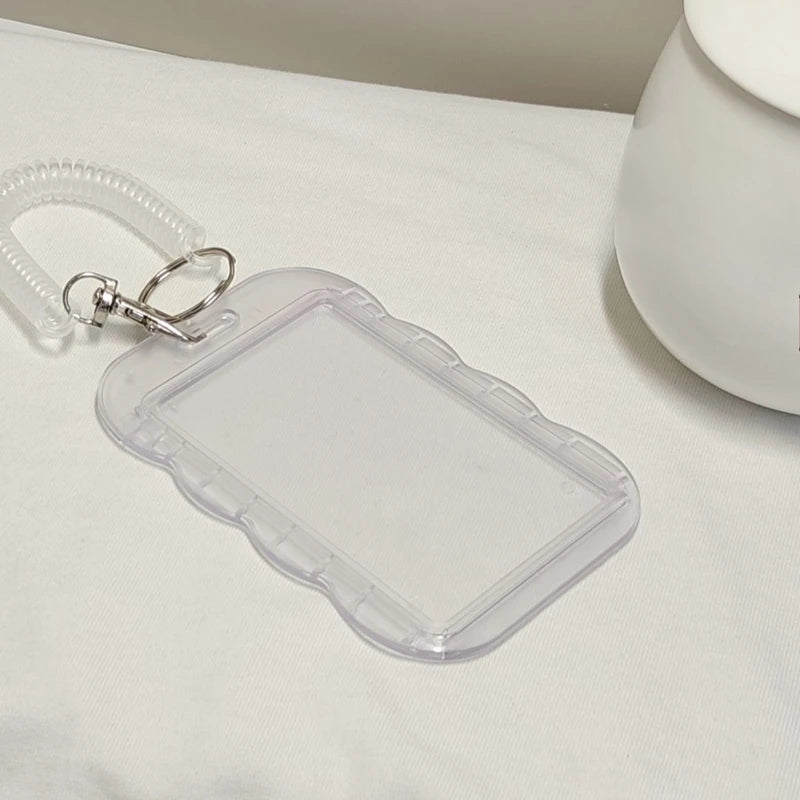 Photocard Holder Key Chain INS Ins Idol Photo Card Holder Decorative Student ID Badge Holder Girls Card Sleeves
