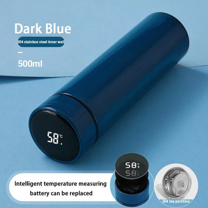 Smart Digital Water Bottle Keeps Cold And Heat Thermal Bottle Stainless Steel Thermos For Baby Children Kids Terms