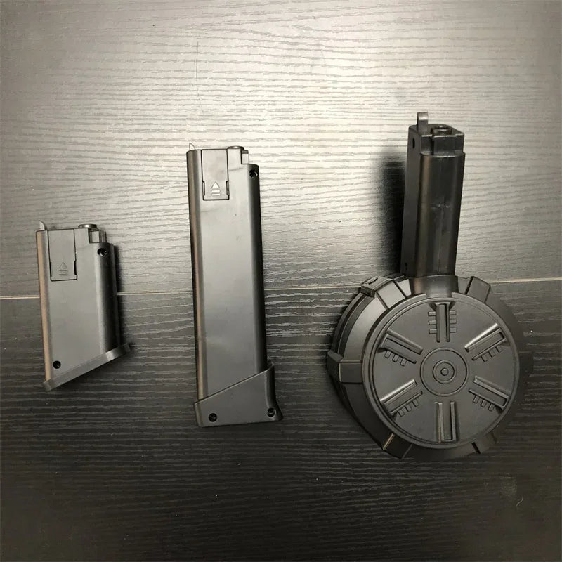 BlitzBurst Gel Blaster – Electric Rapid-Fire Gel Ball Toy with 3 Mags (Orange Tip) including a pack of 5000 gel balls