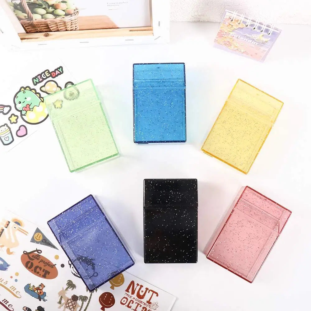 Card Stock Blingbling Card Holder Photo Cards Album Photo Storage Box Idol Postcards Storage Box Photocard Holder