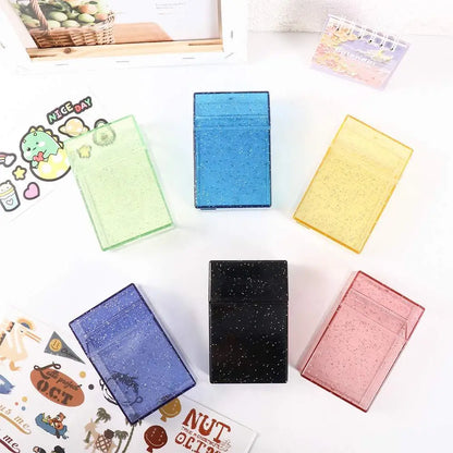 Card Stock Blingbling Card Holder Photo Cards Album Photo Storage Box Idol Postcards Storage Box Photocard Holder