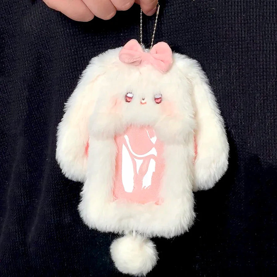 1pcs Plush Photocard Holder Cute Cartoon Photo Card Holder ID Credit Band Card Protector