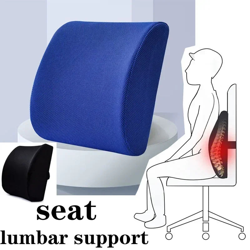 Car Cushion Relieves Low Back Pain Breathable Lumbar PillowOffice Seat Lumbar Support Memory Sponge Lumbar Cushion Slow Rebound