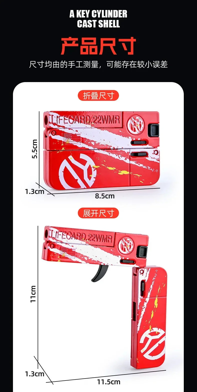 1-3pcs 2.0 Upgraded Lifecard Alloy Folding Gun Toy Soft Bullet Blaster Shooting Model Pistol For Adults Kids Christmas Gifts