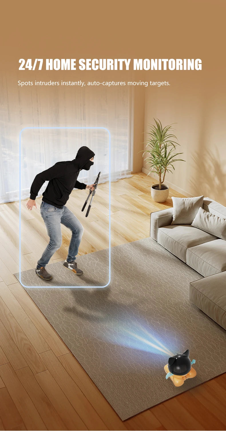 4G Wifi Whole-house Mobile Toy With HD Camera Cat Dog Smart Toy Pet Companion Robot