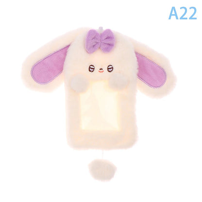 Cartoon Plush Photocard Holder Photo Card Protective Cover For Students Idol Photo Display Hanging Picture Sleeves