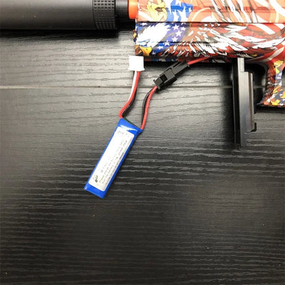 BlitzBurst Gel Blaster – Electric Rapid-Fire Gel Ball Toy with 3 Mags (Orange Tip) including a pack of 5000 gel balls