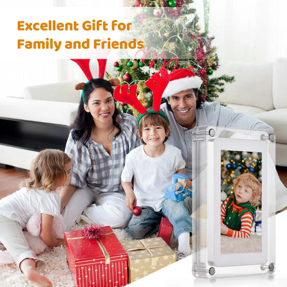 10.1 Inch WiFi Acrylic Digital Photo Frame Digital Picture Frame Photo/ Music/ Video Player Auto Rotation Built in 16GB Memory