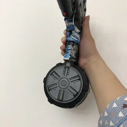 BlitzBurst Gel Blaster – Electric Rapid-Fire Gel Ball Toy with 3 Mags (Orange Tip) including a pack of 5000 gel balls