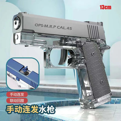 Manual M1911 Water Gun for Kids Boys Girl Summer Beach Toy Gun Pistol Outdoor Games