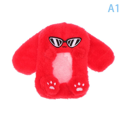 Cartoon Plush Photocard Holder Photo Card Protective Cover For Students Idol Photo Display Hanging Picture Sleeves